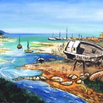 Peinture intitulée "Le petit estuaire" par Kévin Blot, Œuvre d'art originale