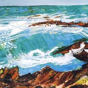 Peinture intitulée "Tempête à la pointe…" par Kévin Blot, Œuvre d'art originale