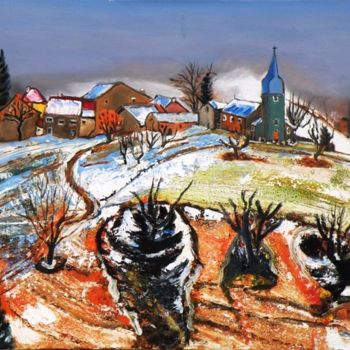 Malarstwo zatytułowany „Village Bouchoux au…” autorstwa Kévin Blot, Oryginalna praca, Inny