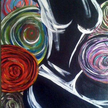 Painting titled "Corpo Nu" by Daniele Andrieta, Original Artwork, Acrylic