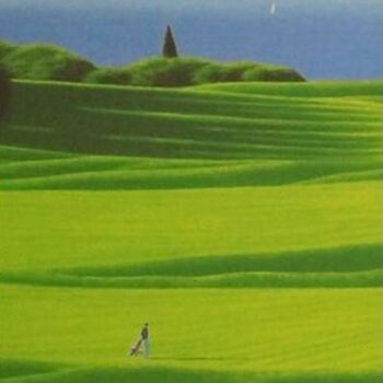 Gravures & estampes intitulée "Deep Green (2)" par Daniele Fissore, Œuvre d'art originale, Sérigraphie