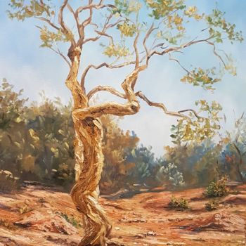 Painting titled "Veda, l'arbre habit…" by Dany, Original Artwork, Oil