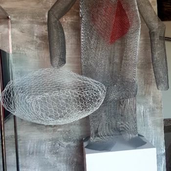 Sculpture titled "Il Gigante e la Nuv…" by Daniele Iandolo, Original Artwork