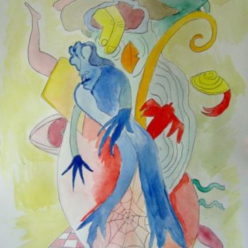 Painting titled "La danza" by Daniele Baron, Original Artwork