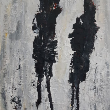 Painting titled "LES FEMMES" by Danièle Mercier-Lutz (Dml), Original Artwork, Acrylic Mounted on Wood Stretcher frame