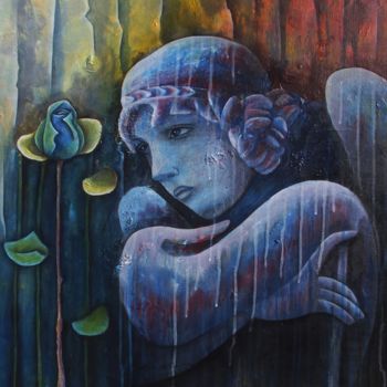 Pittura intitolato "A la sombra de una…" da Daniel Zarraga, Opera d'arte originale, Acrilico