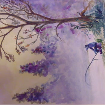 Peinture intitulée "Pèche matinale" par Daniel Halin, Œuvre d'art originale, Aquarelle