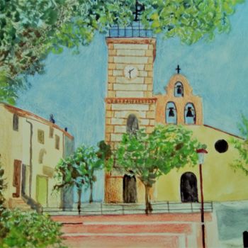 Painting titled "Bages 66" by Daniel Halin, Original Artwork, Gouache