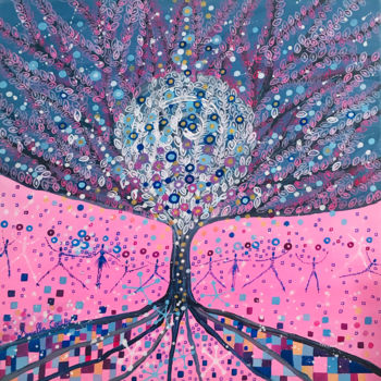 Pintura intitulada "Arbre de vie Ensemb…" por Daniella Coelho, Obras de arte originais, Acrílico