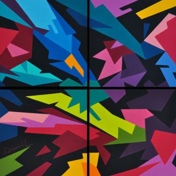Картина под названием "Quatuor" - Danielle Braillon (DANIELL), Подлинное произведение искусства, Масло
