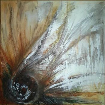 Painting titled "L'oeil du cyclone" by Danielle De Moffarts, Original Artwork