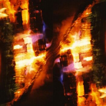 Photographie intitulée "nuit de feu" par Danielle Dubus, Œuvre d'art originale