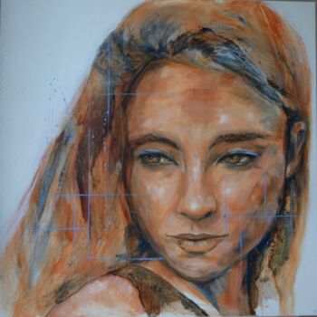 Painting titled "Elsa" by Danielle Dumestre, Original Artwork, Acrylic Mounted on Wood Stretcher frame