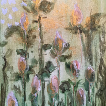 Pintura intitulada "petit-floral4.jpg" por Danielle Lerouge Schoeffter, Obras de arte originais