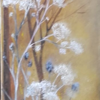 Pintura intitulada "mon jardin d 'hiver…" por Danielle Mangeon, Obras de arte originais, Acrílico