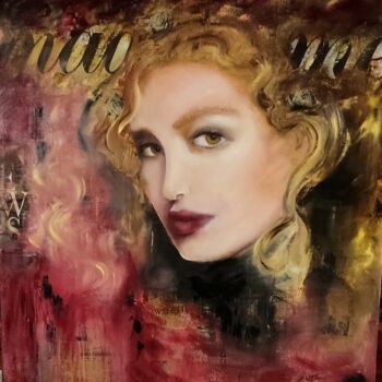 Pintura intitulada "Portrait 3" por Danielle Mangeon, Obras de arte originais, Óleo