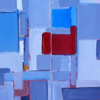 Painting titled "diptyque-rouge.jpg" by Danielle Perucca, Original Artwork, Acrylic