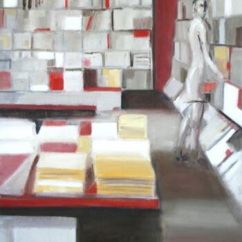 Peinture intitulée "La librairie" par Danielle Perucca, Œuvre d'art originale
