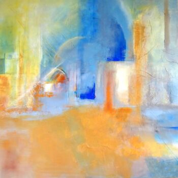 Painting titled "Impression-urbaine.…" by Danielle Perucca, Original Artwork