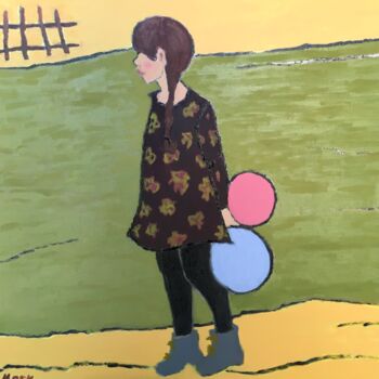 Pintura titulada "Petit monde 01" por Danielle Teyssedre, Obra de arte original
