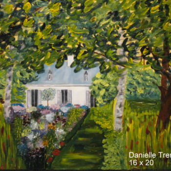 Malarstwo zatytułowany „la maison sous les…” autorstwa Danielle Tremblay, Oryginalna praca, Olej