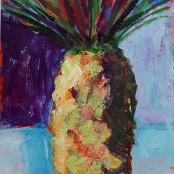 Malarstwo zatytułowany „ananas 113” autorstwa Danielle Tremblay, Oryginalna praca, Akryl