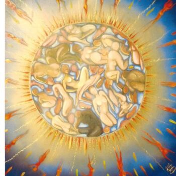 Pittura intitolato "Le Soleil : la vie" da Danielle Vasa, Opera d'arte originale, Olio