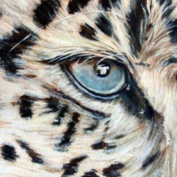 Painting titled "blue eyes 3" by Danielle Bellefroid, Original Artwork, Oil