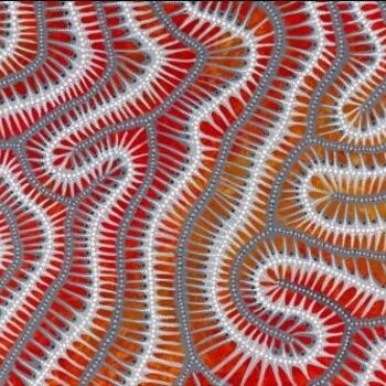Schilderij getiteld "Coral" door Danielle Burford, Origineel Kunstwerk, Acryl