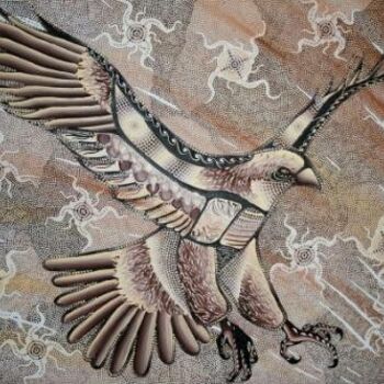 Schilderij getiteld "Eagle (Nuetrino)" door Danielle Burford, Origineel Kunstwerk, Acryl