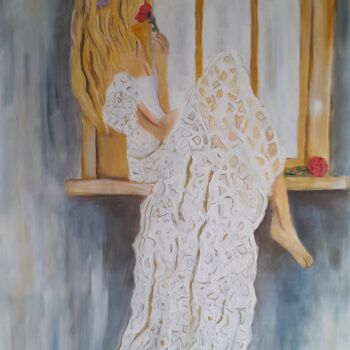 Painting titled "bride" by Dani Bueno, Original Artwork, Acrylic