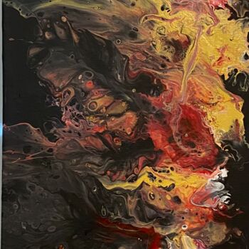 Peinture intitulée "Incendie" par Danielle Ciantar, Œuvre d'art originale, Acrylique
