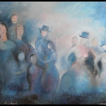 Pittura intitolato "espectadores" da Danielefort, Opera d'arte originale