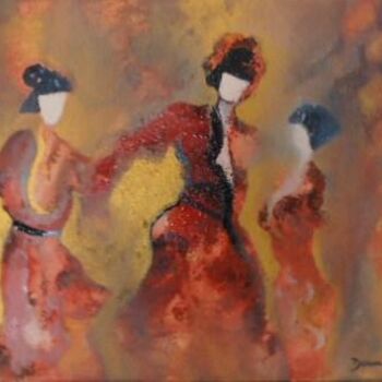 Painting titled "Femmes du monde 3/13" by Danielefort, Original Artwork