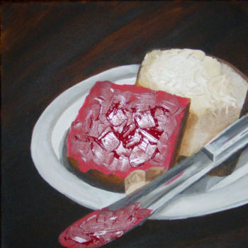 Painting titled "Breakfast Set - Toa…" by Danielle Siauw, Original Artwork, Acrylic Mounted on Wood Stretcher frame