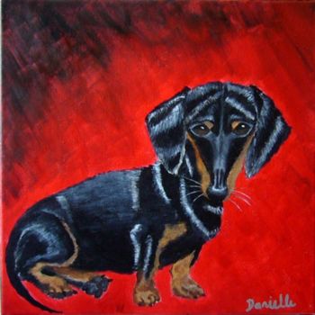 Painting titled "Sparky #artistsuppo…" by Danielle Siauw, Original Artwork, Acrylic Mounted on Wood Stretcher frame