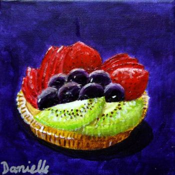 Pintura intitulada "Fruit Tart" por Danielle Siauw, Obras de arte originais, Óleo