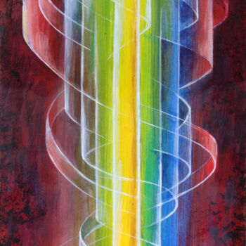 Painting titled "DNA Illuminated XIV" by Daniel Loveday, Original Artwork, Acrylic