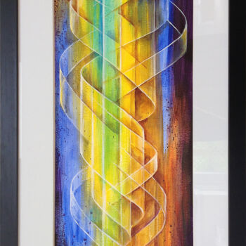 Painting titled "DNA Illuminated XX" by Daniel Loveday, Original Artwork, Acrylic