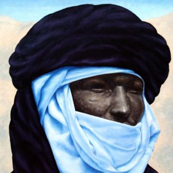 Painting titled "Ahmed   Huile sur t…" by Daniel Lutaud, Original Artwork, Oil