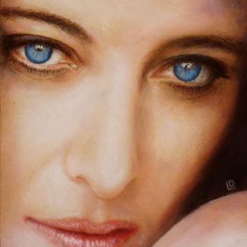 Painting titled "Valérie    Pastel s…" by Daniel Lutaud, Original Artwork, Oil