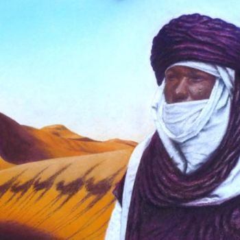 Pintura titulada "Ahmed  Pastel sec…" por Daniel Lutaud, Obra de arte original, Oleo