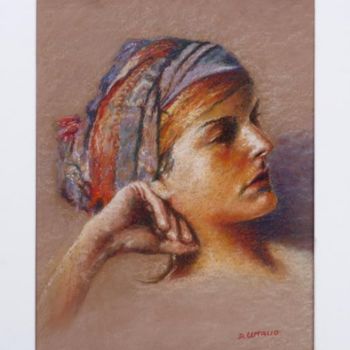 Картина под названием "Copie d un portrait…" - Daniel Lutaud, Подлинное произведение искусства, Масло