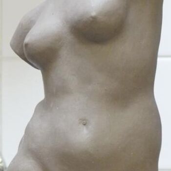 Скульптура под названием "Buste de Négresse e…" - Daniel Lutaud, Подлинное произведение искусства, Терракота