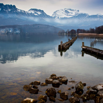 Фотография под названием "Le lac à deux" - Daniel Meynial, Подлинное произведение искусства, Цифровая фотография