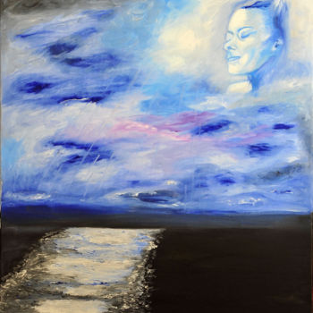 Peinture intitulée ""MOONLIGHT"" par Danygil, Œuvre d'art originale, Huile