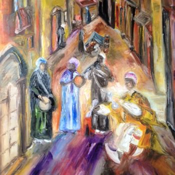 Painting titled ""LES MUSICIENS" (TH…" by Danygil, Original Artwork, Oil
