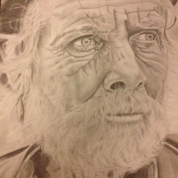 Drawing titled ""LE REGARD"" by Danygil, Original Artwork, Pencil