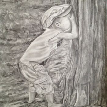 Drawing titled ""A CACHE-CACHE"" by Danygil, Original Artwork, Pencil