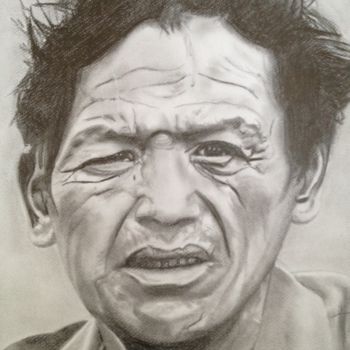 Drawing titled ""LE MIGRANT MEXICAI…" by Danygil, Original Artwork, Pencil